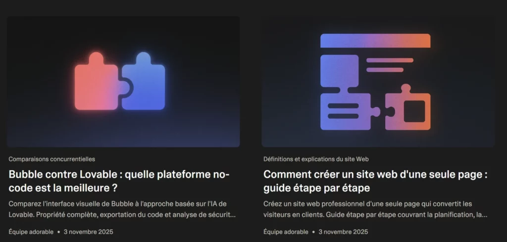 lovable dev comparaisons bubble guide site web