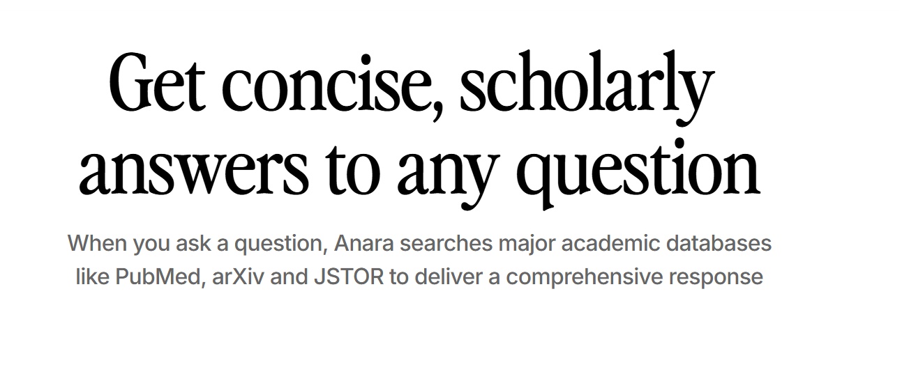 Scholarly answers Anara