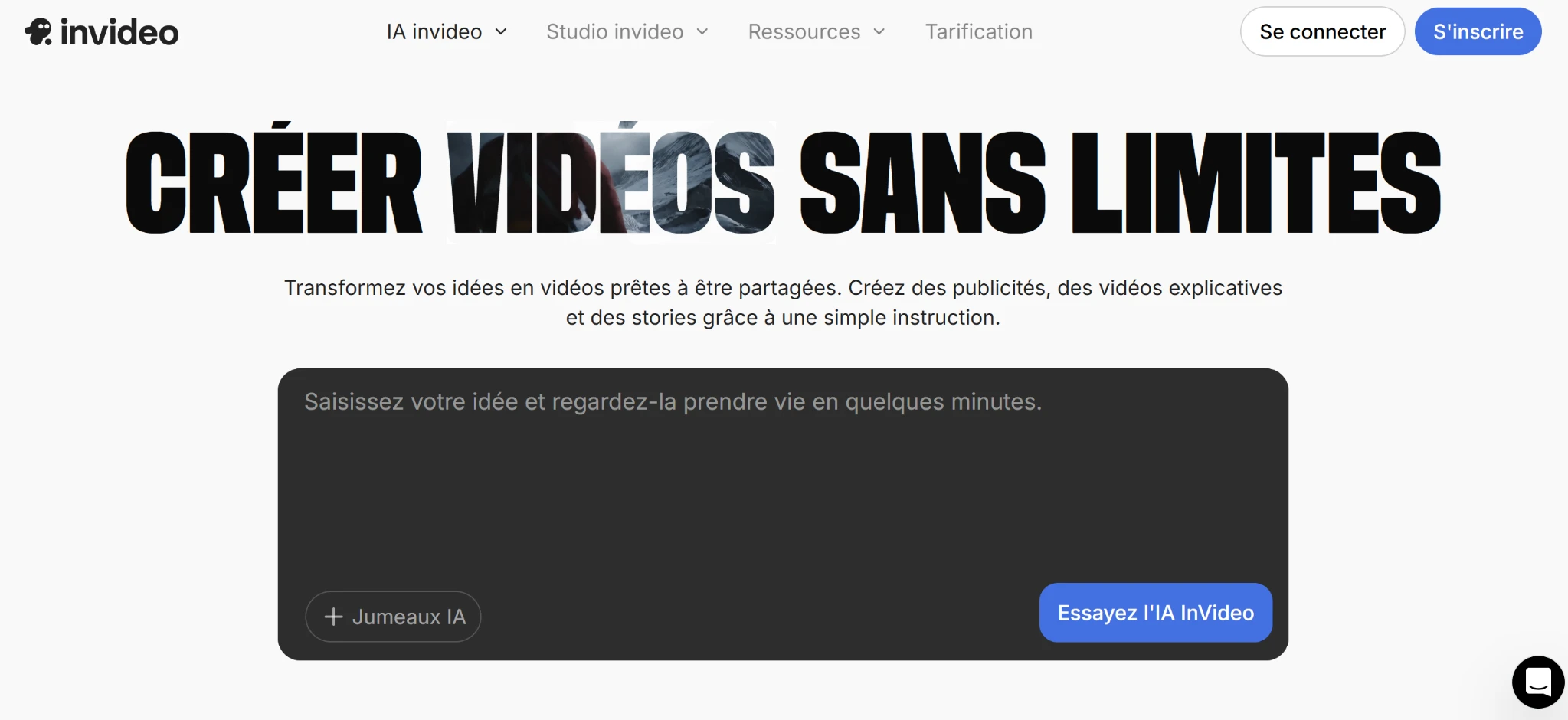 Exemple de plan cinématographique généré/choisi dans Invideo