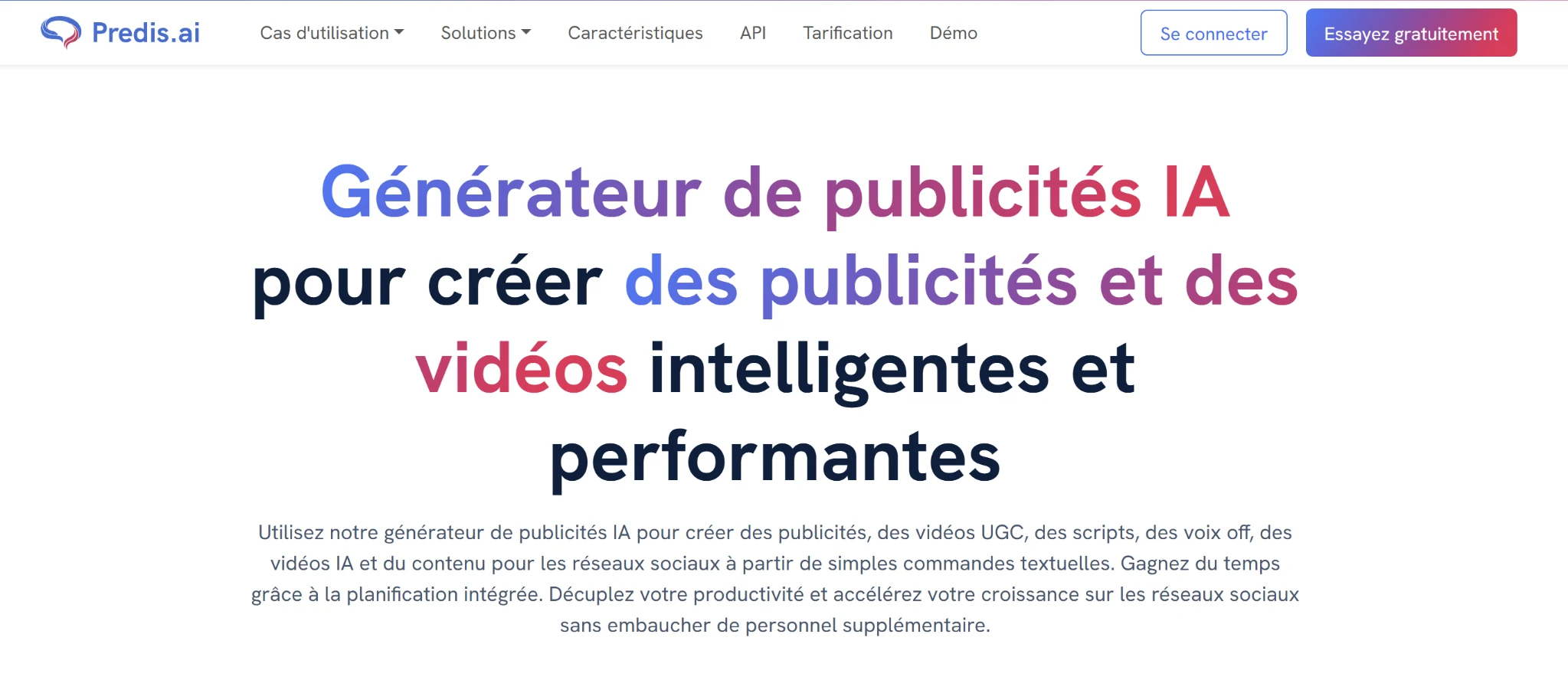Predis.ai — Générateur de publicités IA et vidéos intelligentes