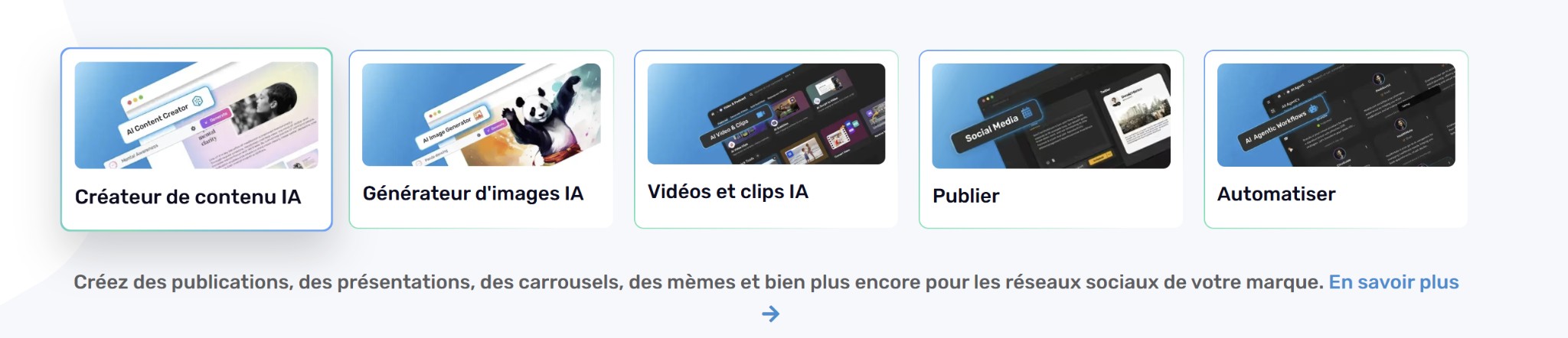 l’espace de travail marketing IA tout-en-un pour créer, planifier et automatiser 2 Tableau de bord Simplified avec IA et outils marketing unifiés